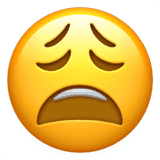 Weary face emoji